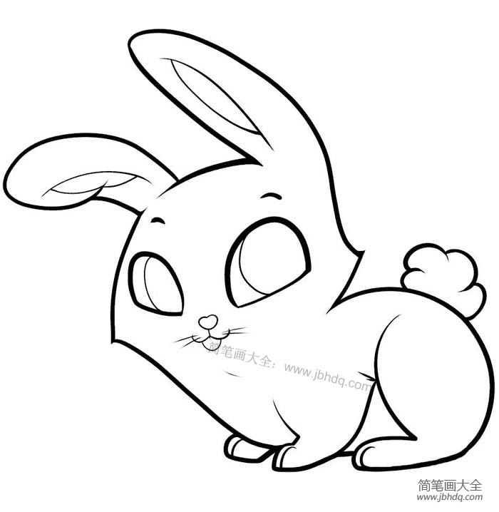 大眼睛可爱兔子简笔画图片(2)