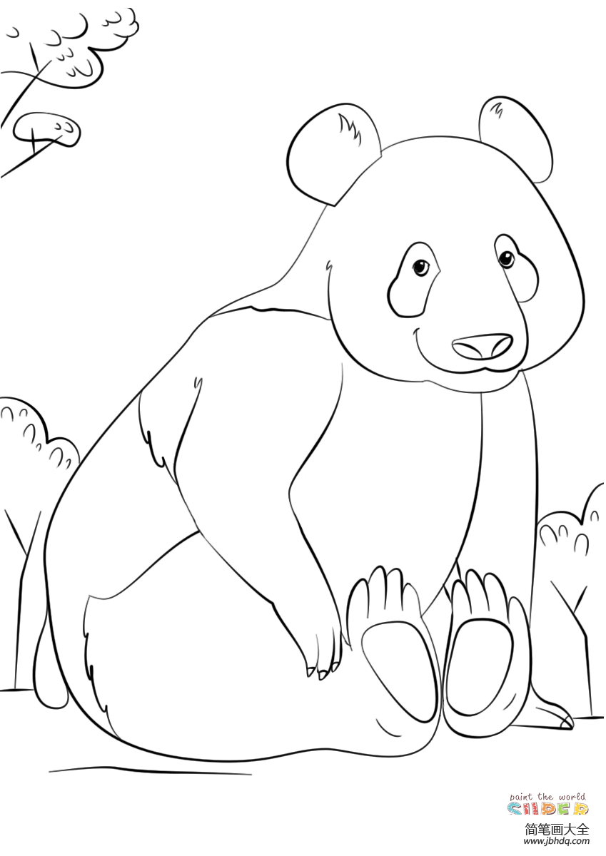 可爱的大熊猫简笔画