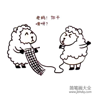 四步画出可爱简笔画 棉花糖一样的绵羊(6)