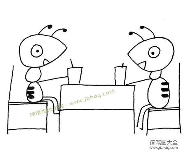 两只蚂蚁共进晚餐