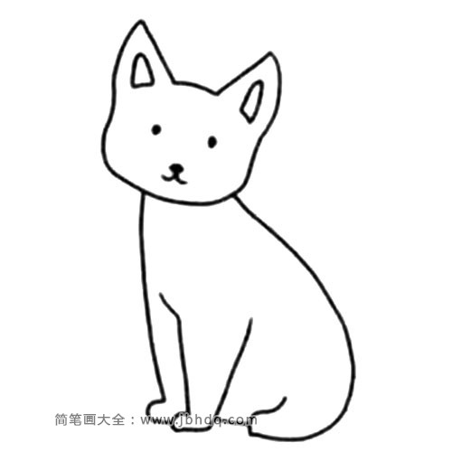 简单的小猫简笔画教程(3)