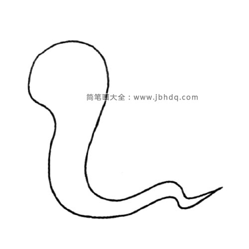端午节简笔画素材 蛇(2)