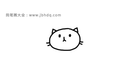 可爱的小猫简笔画画法(2)