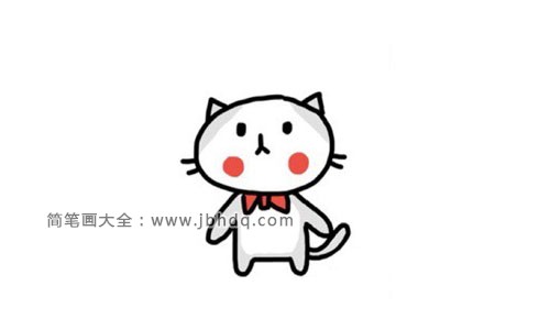 可爱的小猫简笔画画法(4)