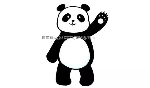 大熊猫简笔画的画法(5)