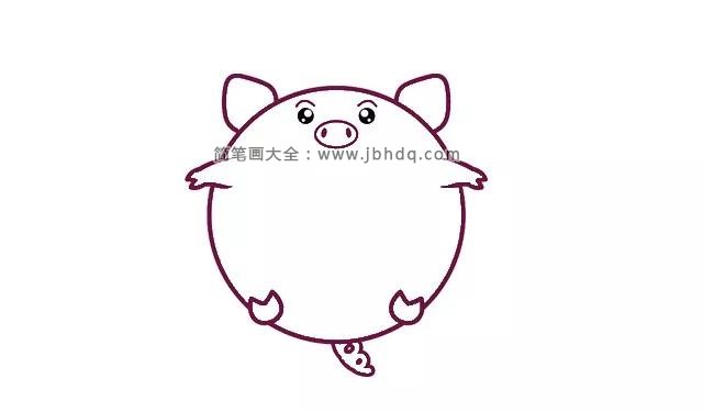 粉色小猪的画法(4)