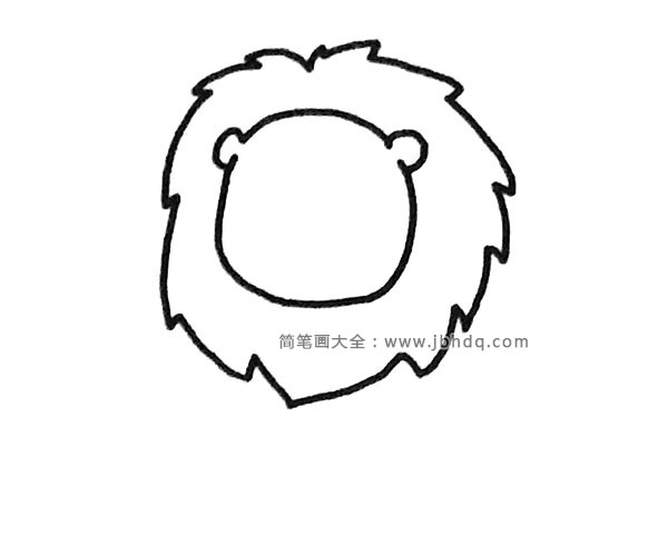 Q版狮子简笔画教程(2)