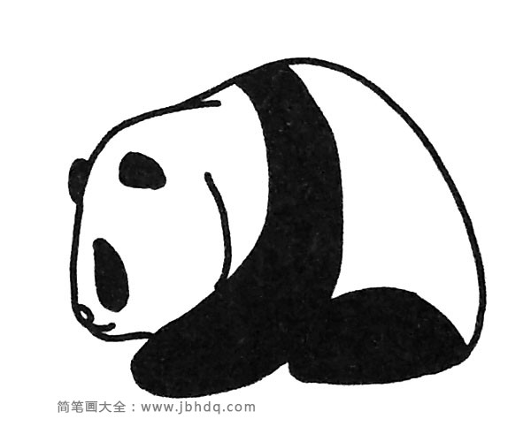 一组超可爱的大熊猫简笔画(3)