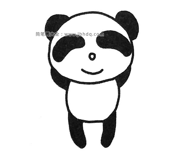 一组超可爱的大熊猫简笔画(4)