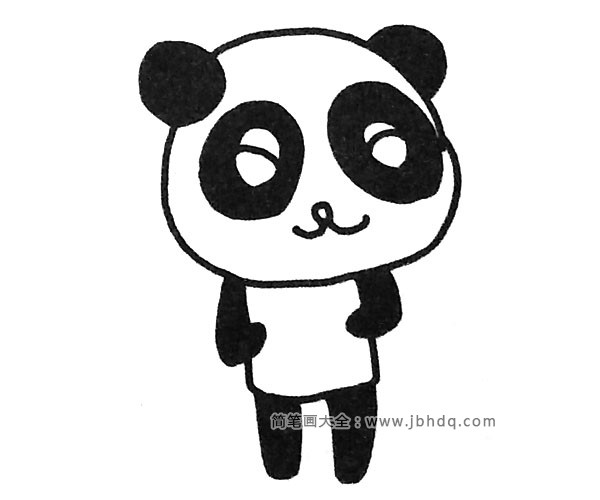 一组超可爱的大熊猫简笔画(6)