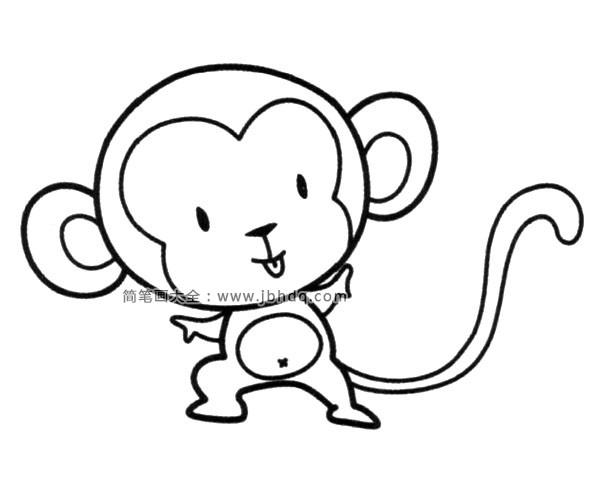 可爱的小猴子简笔画图片