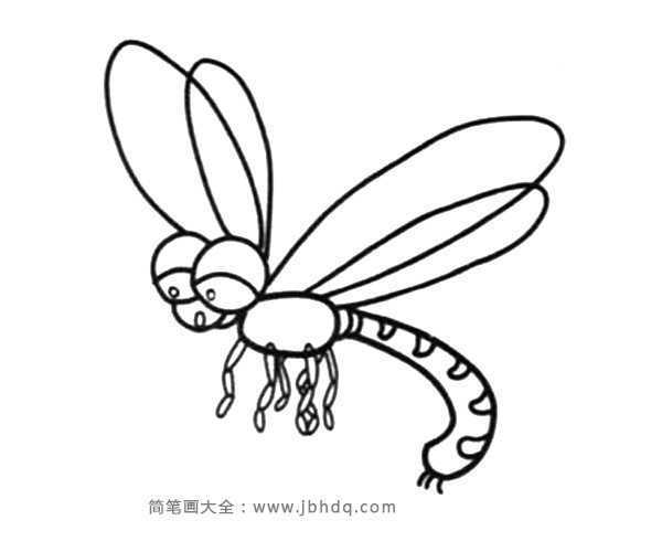 迷茫的蜻蜓简笔画