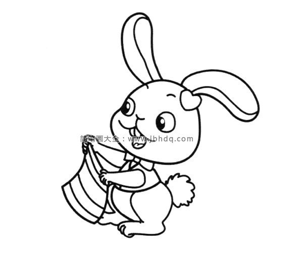 可爱的兔子妹妹简笔画