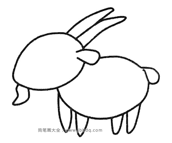 四步学画山羊(3)