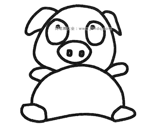 六张可爱的小猪简笔画图片