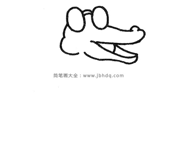 四步学画卡通鳄鱼