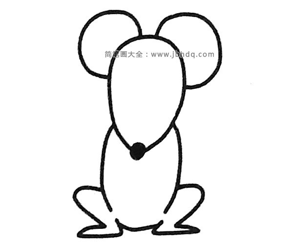 四步画出简单的小老鼠(2)