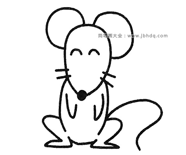 四步画出简单的小老鼠(4)