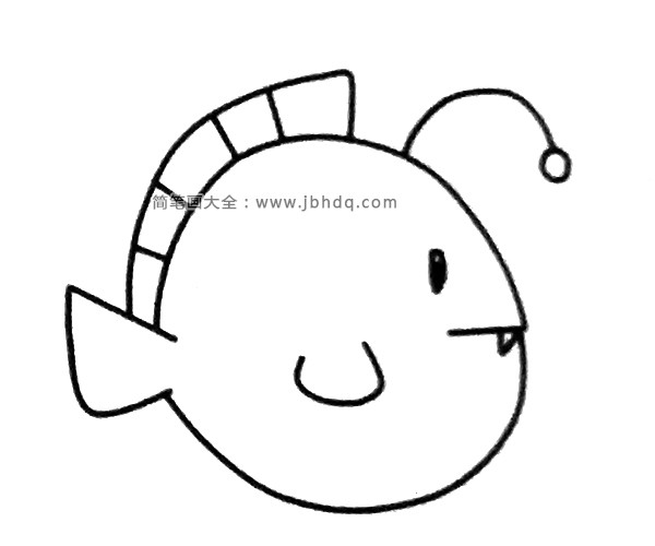 一组灯笼鱼简笔画图片(4)