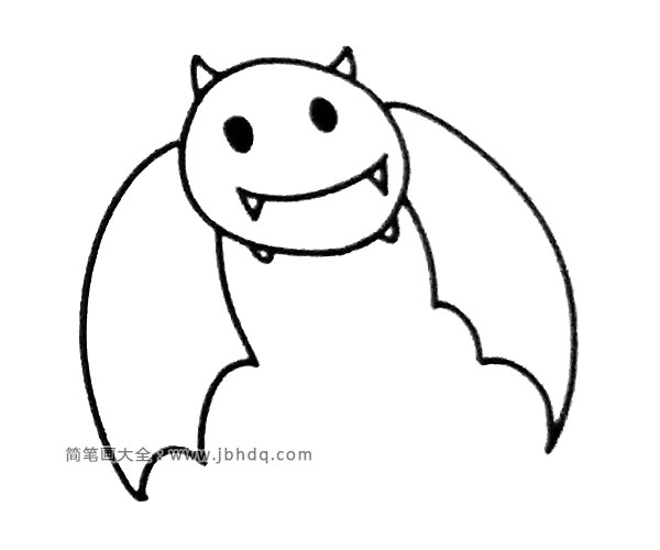 一组卡通蝙蝠简笔画图片(3)