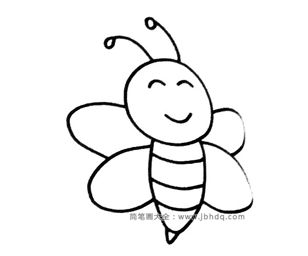 一组可爱的卡通蜜蜂简笔画图片(2)