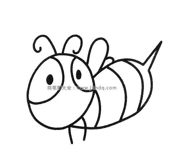 一组可爱的卡通蜜蜂简笔画图片(3)