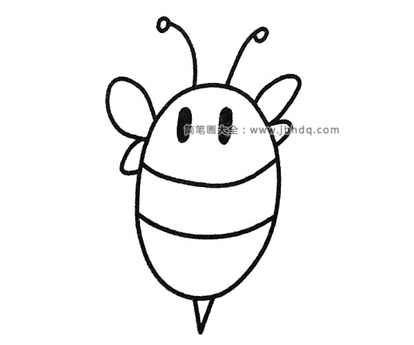 四步画出简单的蜜蜂(4)