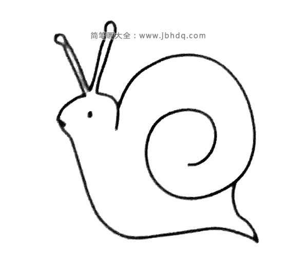 一组蜗牛简笔画图片