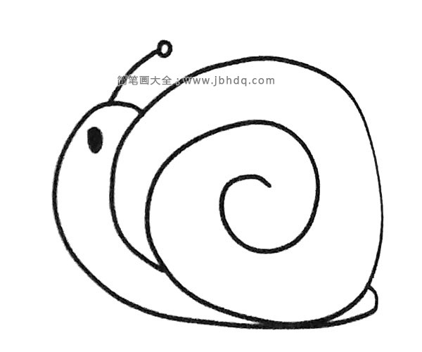 一组蜗牛简笔画图片(3)