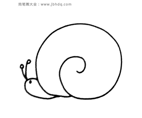 一组蜗牛简笔画图片(4)