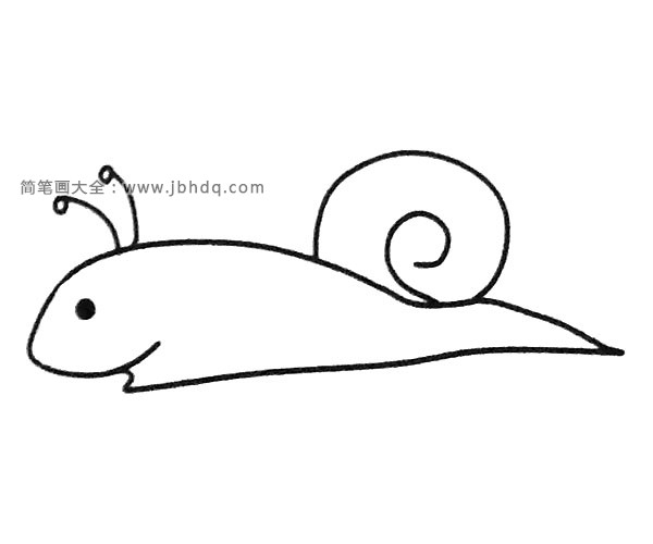 一组蜗牛简笔画图片(5)