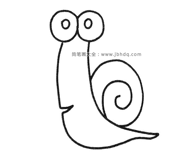 一组蜗牛简笔画图片(6)