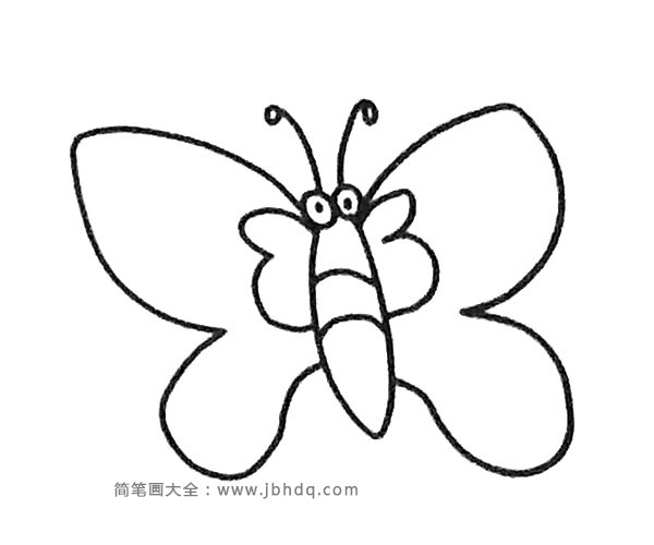 一组卡通蝴蝶简笔画图片(3)