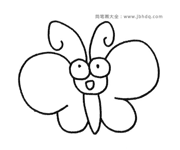 一组卡通蝴蝶简笔画图片(6)