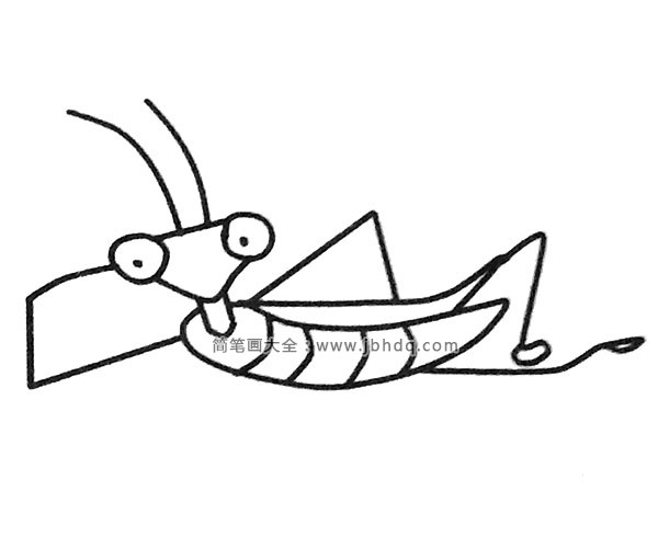 一组卡通螳螂简笔画图片(6)