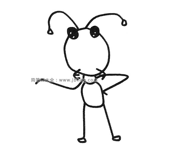 一组卡通蚂蚁简笔画图片(4)
