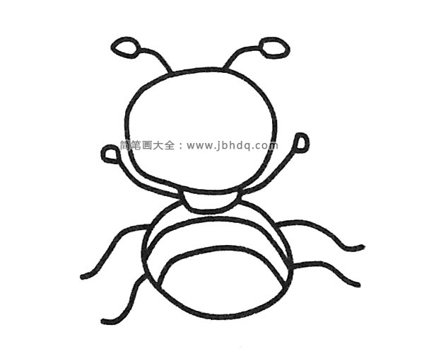 一组卡通蚂蚁简笔画图片(6)
