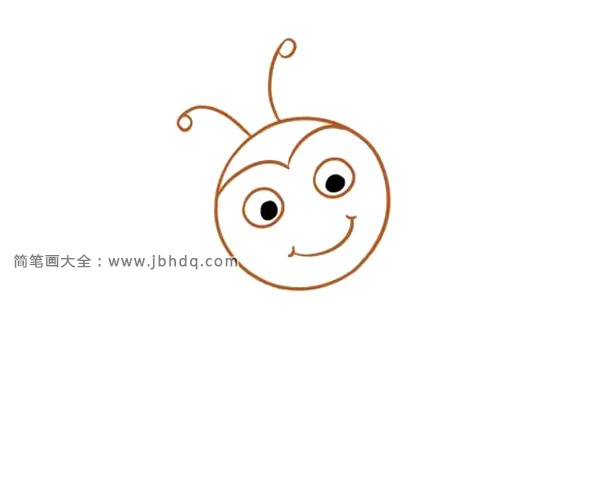 学画卡通蜜蜂简笔画(2)