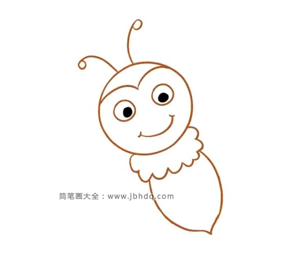 学画卡通蜜蜂简笔画(3)