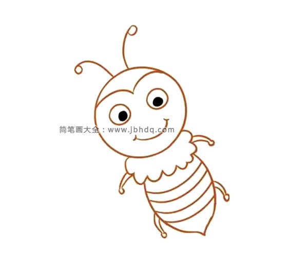 学画卡通蜜蜂简笔画(5)
