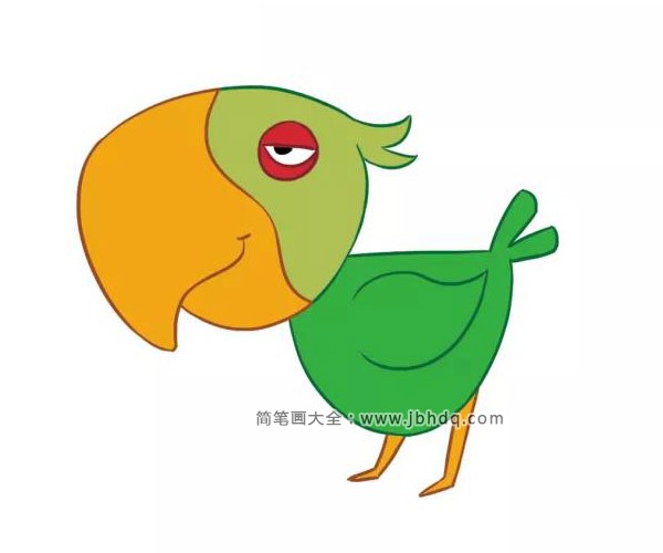 四张可爱的卡通啄木鸟简笔画图片(3)