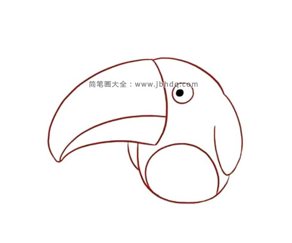 可爱的啄木鸟简笔画(4)