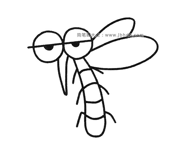 一组卡通蚊子简笔画图片(3)