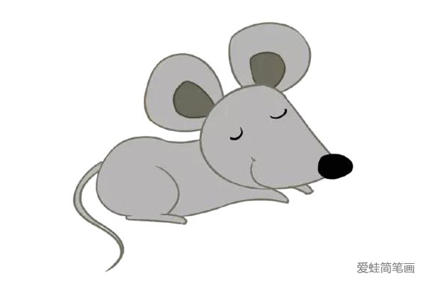 三张卡通小老鼠简笔画图片(3)