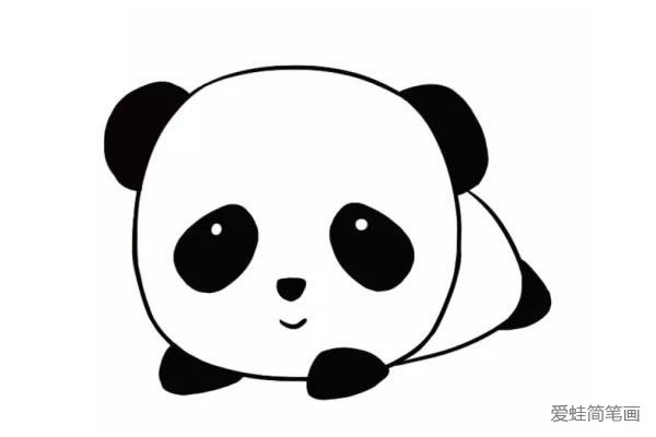 三张超卡哇伊大熊猫简笔画(2)