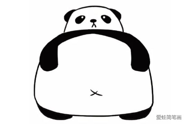 三张超卡哇伊大熊猫简笔画(3)