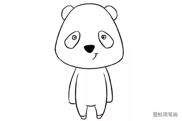 可爱的卡通大熊猫简笔画(5)
