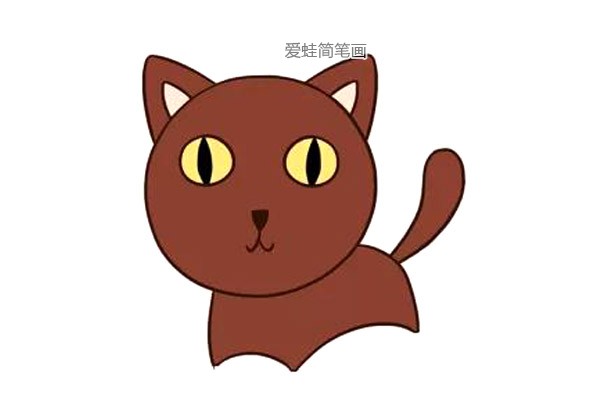 小黑猫简笔画(6)
