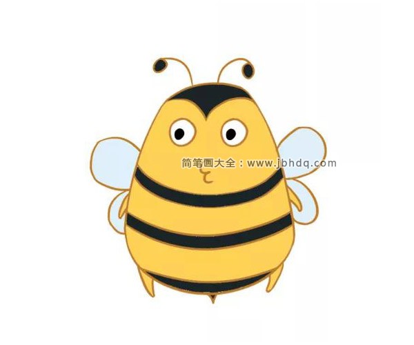 三张可爱的卡通蜜蜂简笔画图片(3)