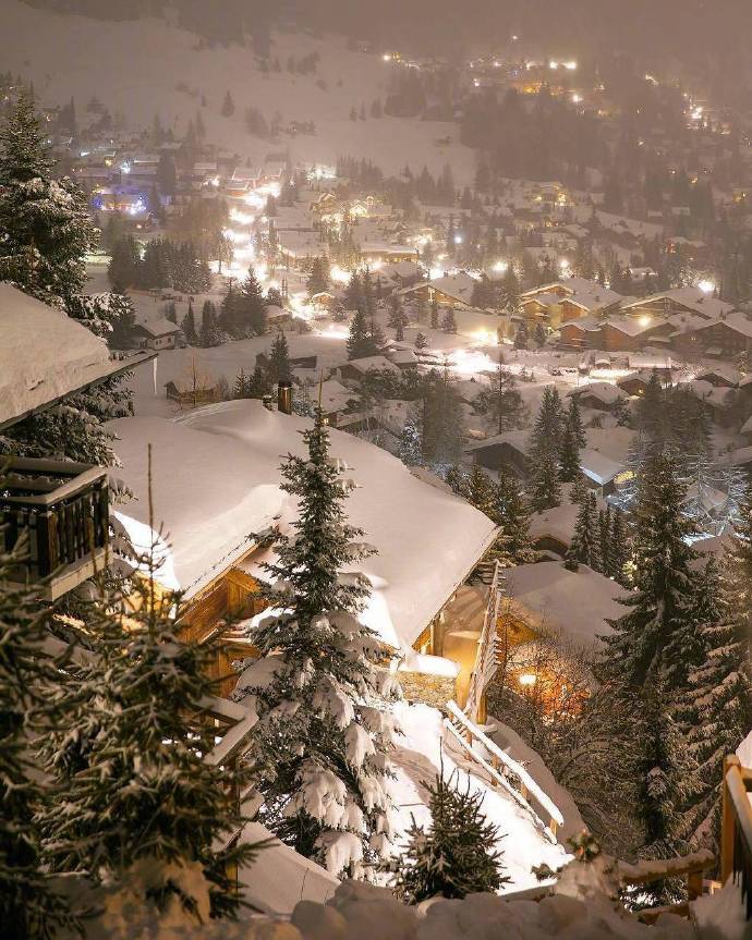 城镇唯美雪景图片  被雪覆盖的城市(6)